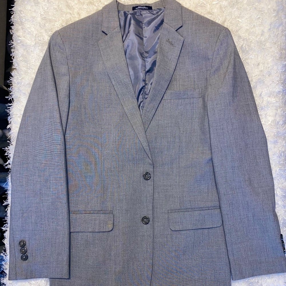 Boys Chaps gray  suit jacket blazer size 18 regular